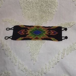 Artisan Hand Beaded Cuff Bracelet